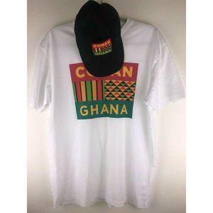 RARE Conan Without Borders Ghana T Shirt/Hat Set - Conan O'Brien